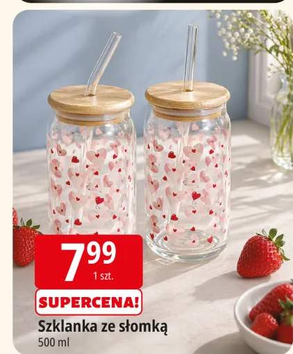Szklanka ze słomką 500ml