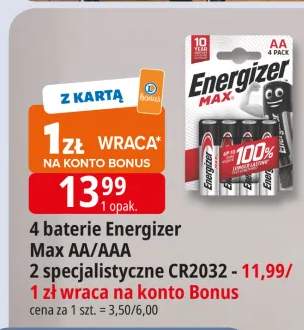 Baterie Energizer Max AA/AAA 4szt.