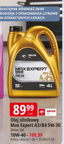 Olej silnikowy Orlen Oil Max Expert A3/B4 5W-30 4l