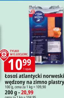 Łosoś atlantycki norweski wędzony na zimno w plastrach Ronde Des Mers