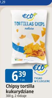Chipsy tortilla kukurydziane nature Eco+