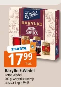 Baryłki E.Wedel o smaku likierów Soplica w czekoladzie deserowej