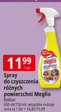 Spray do czyszczenia różnych powierzchni Meglio