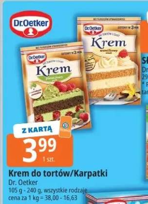 Krem do tortów i ciast Dr.Oetker pistacjowy