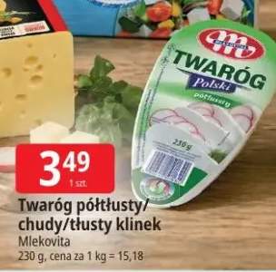 Twaróg półtłusty klinek Mlekovita