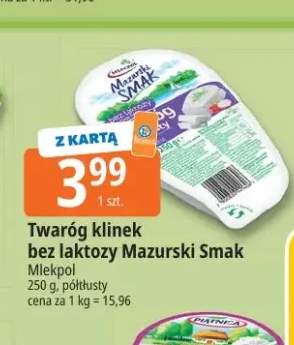 Twaróg klinek bez laktozy Mazurski Smak Mlekpol