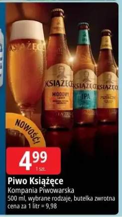 Piwo Książęce Miodowe butelka zwrotna 500ml