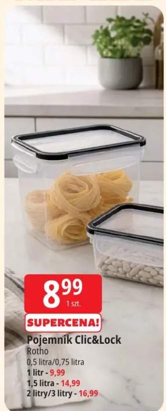 Pojemnik Clic&Lock Rotho 0,5 litra