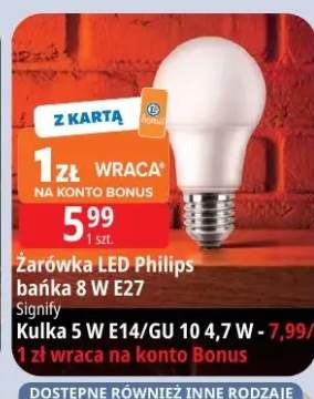 Żarówka LED Philips bańka 8W E27