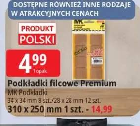 Podkładki filcowe Premium MK Podkładki 34x34mm 8szt.