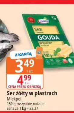 Ser żółty w plastrach Mlekpol