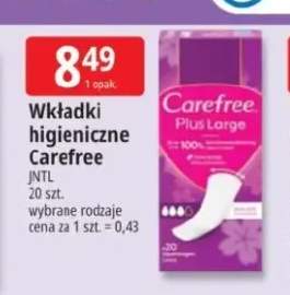Wkładki higieniczne Carefree Plus Large