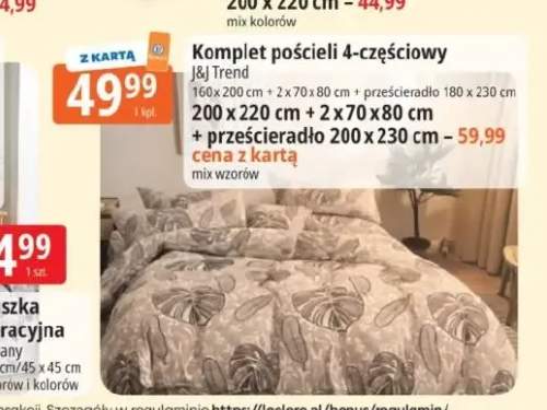 Komplet pościeli 4-częściowy J&J Trend 160x200cm + 2x70x80cm + prześcieradło 180x230cm