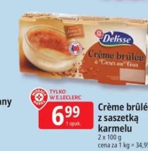 Deser Crème brûlée z saszetką karmelu Delisse 2-pak