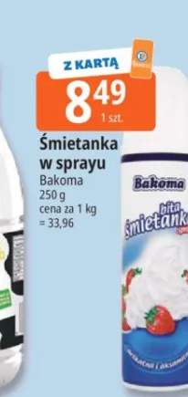 Śmietanka w sprayu Bakoma