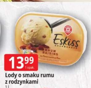 Lody o smaku rumu z rodzynkami Eskiss