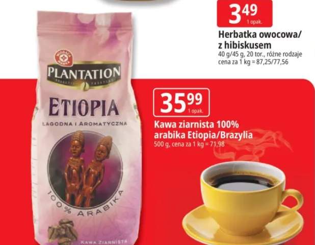 Kawa ziarnista 100% arabika Etiopia Plantation