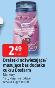 Drażetki odświeżające bez dodatku cukru Dosfarm