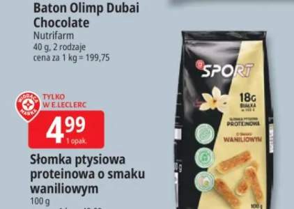 Słomka ptysiowa proteinowa o smaku waniliowym Sport
