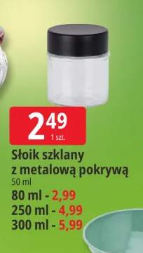 Słoik szklany z metalową pokrywą 50 ml