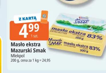 Masło ekstra Mazurski Smak Mlekpol
