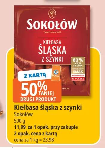 Kiełbasa śląska z szynki Sokołów