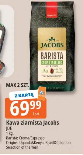 Kawa ziarnista Jacobs Barista Crema +1 wariant