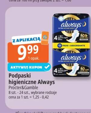 Podpaski higieniczne Always