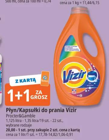 Płyn do prania Vizir 1,125 l +2 warianty
