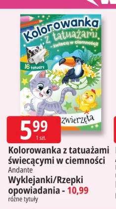 Kolorowanka z tatuażami świecącymi w ciemności Andante +2 warianty
