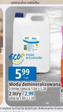 Woda demineralizowana Eco+ 5 l