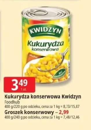 Groszek konserwowy Kwidzyn +1 wariant