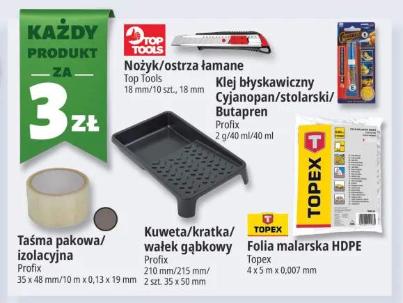 Nożyk łamany Top Tools +10 wariantów