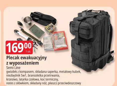 Plecak ewakuacyjny z wyposażeniem