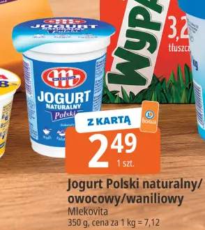 Jogurt Polski owocowy Mlekovita +2 warianty