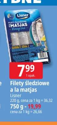 Filety śledziowe a la matjas Lisner 220 g