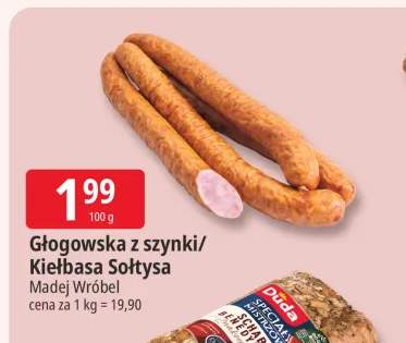 Kiełbasa Głogowska z szynki Madej Wróbel +1 wariant