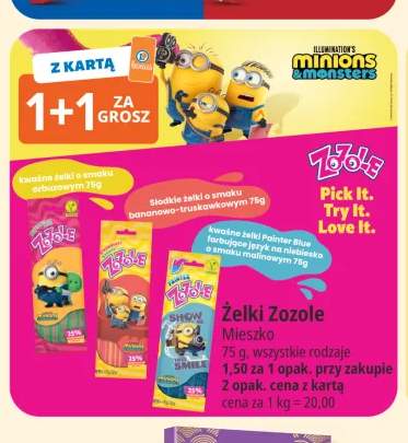 Żelki Zozole kwaśne o smaku arbuzowym +2 warianty