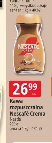 Kawa rozpuszczalna Nescafé Crema