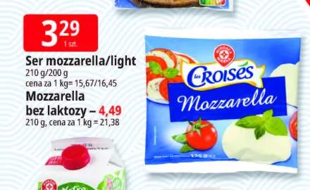 Ser mozzarella bez laktozy Croisés +2 warianty