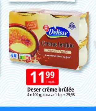 Deser crème brûlée Delisse