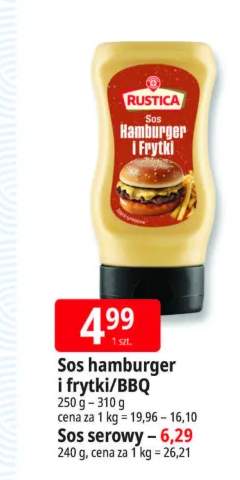 Sos hamburger i frytki Rustica +2 warianty
