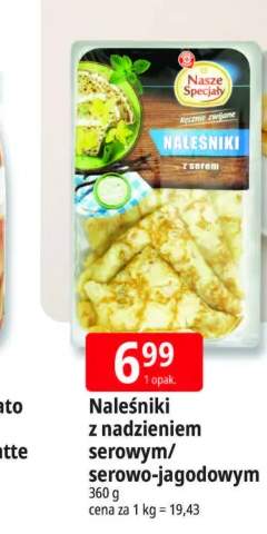 Naleśniki z nadzieniem serowym Nasze Specjały +1 wariant