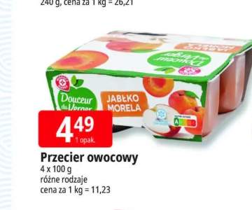Przecier owocowy jabłko morela Douceur du Verger 4-pak 100 g
