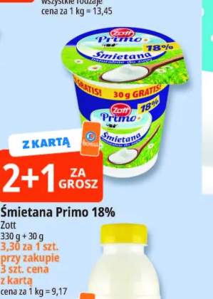 Śmietana Primo 18% Zott