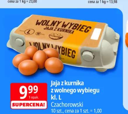 Jaja z kurnika z wolnego wybiegu kl. L Czachorowski