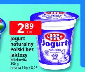 Jogurt naturalny Polski bez laktozy Mlekovita