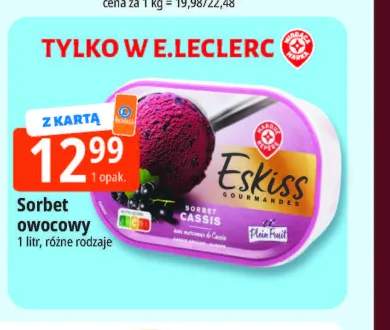 Sorbet owocowy czarna porzeczka Eskiss