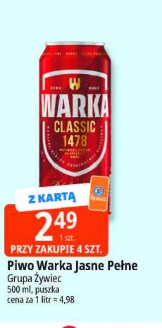 Piwo Warka Jasne Pełne