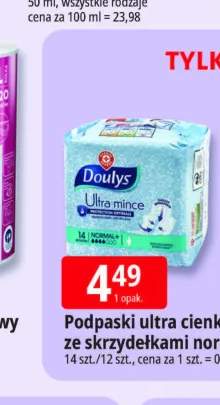 Podpaski ultra cienkie ze skrzydełkami normal Doulys +1 wariant